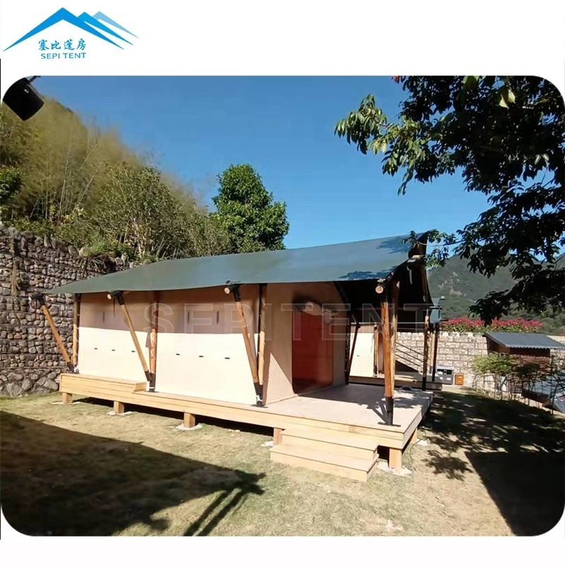 New design prefabricated house waterproof luxury glamping tent hotel african safari lodge tents