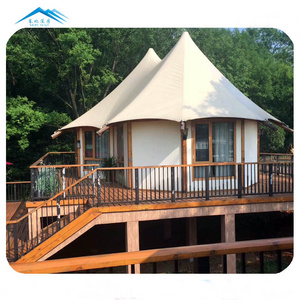 Prefabricated Lodge  House Garden luxury tents hotel resort glamping Presidential Suite Tent For Mountain Resort