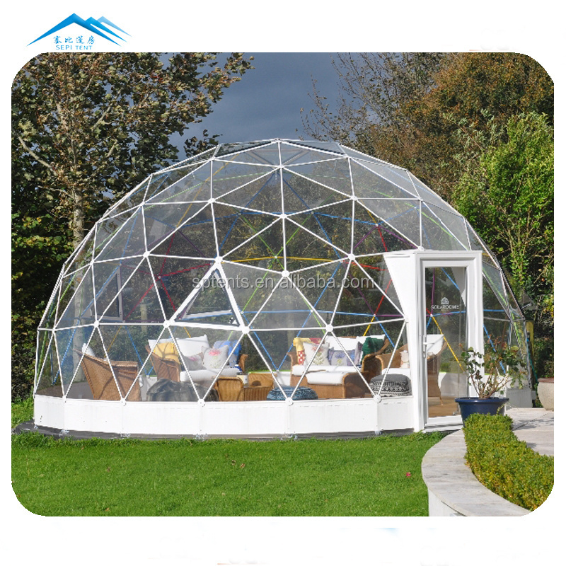 Customize Waterproof Luxury Glamping Camping Clear Igloo Geodesic Transparent Dome Tent For Backyard Garden Decoration Dome Tent