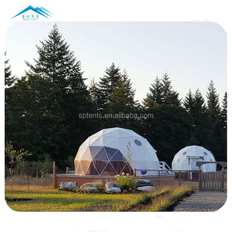 2 people igloo spherical tent glamping pods tent luxury Glamping beach geodesic dome tent for sale