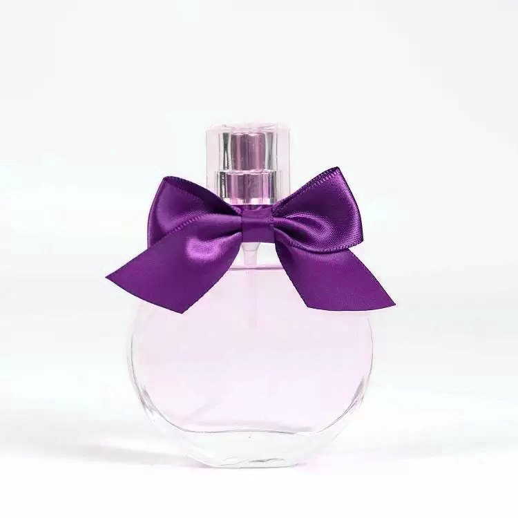 Custom made perfume bottle neck decoration ribbon bows for women's perfume