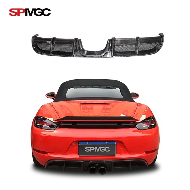 carbon fiber front lip rear diffuser fiberglass spoiler wing GT4 style Body Kit for PORSCHE Cayman Boxster 718