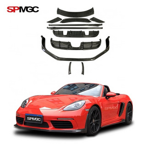 carbon fiber front lip rear diffuser fiberglass spoiler wing GT4 style Body Kit for PORSCHE Cayman Boxster 718