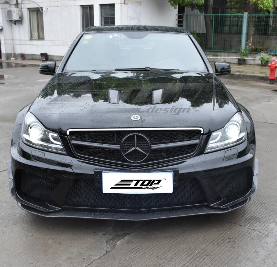 black series carbon fiber body kit for 2012-2014 w204 c63 four door