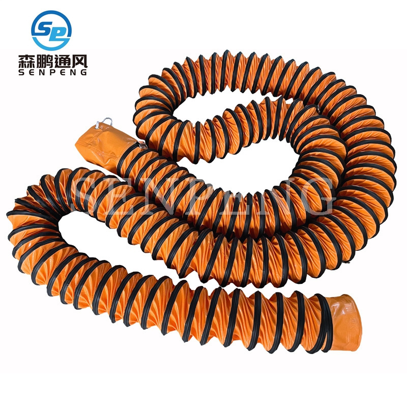 200mm Diameter Orange PVC Flexible Duct Hose with Various Colors