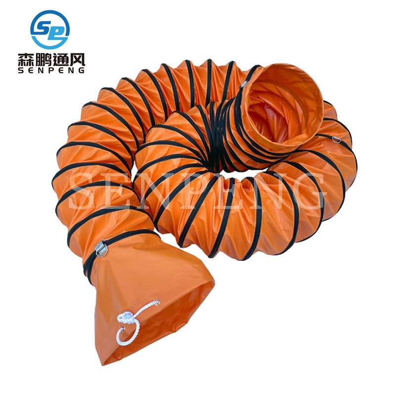 200mm Diameter Orange PVC Flexible Duct Hose with Various Colors