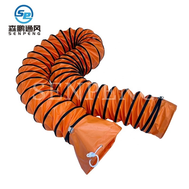 200mm Diameter Orange PVC Flexible Duct Hose with Various Colors