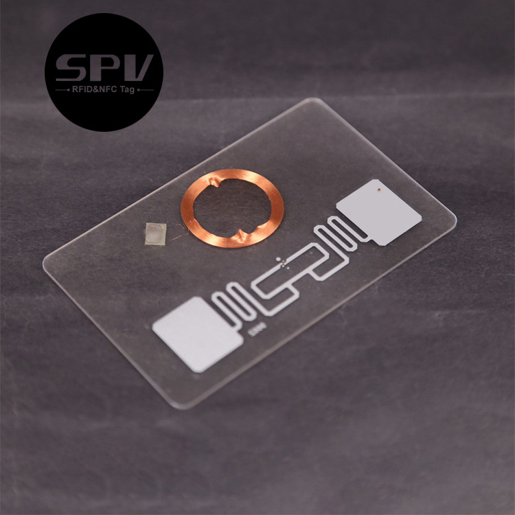 Programmable Dual Chip Transparent RFID Rewritable NFC Card