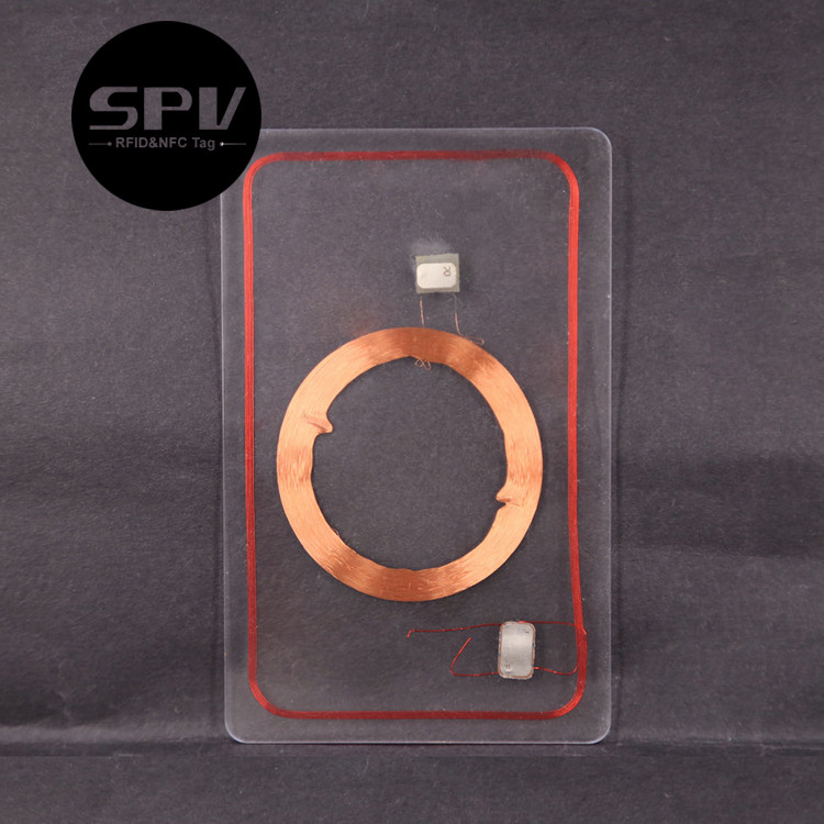 Programmable Dual Chip Transparent RFID Rewritable NFC Card