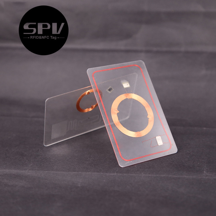 Programmable Dual Chip Transparent RFID Rewritable NFC Card