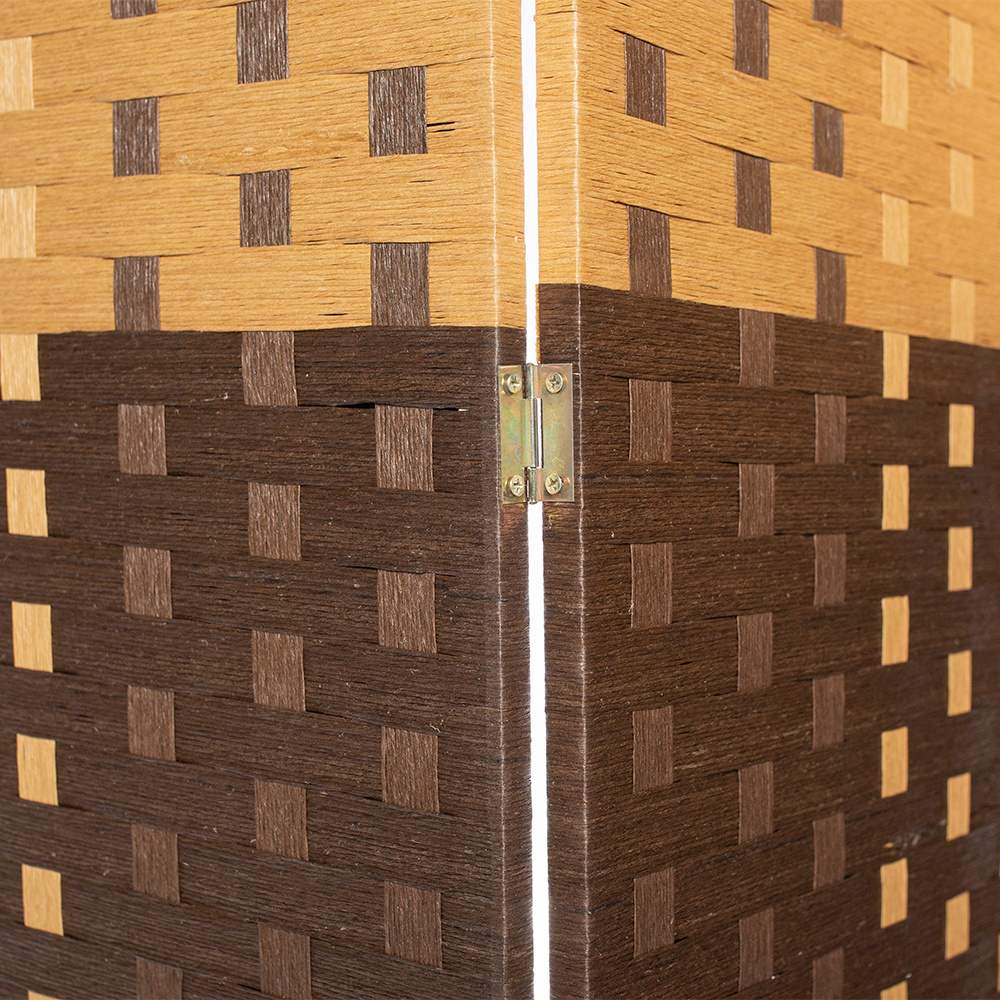 spyro 4 Panel Room Divider, Handmade Rattan Room Dividers, Portable Wood Room Separators Divider