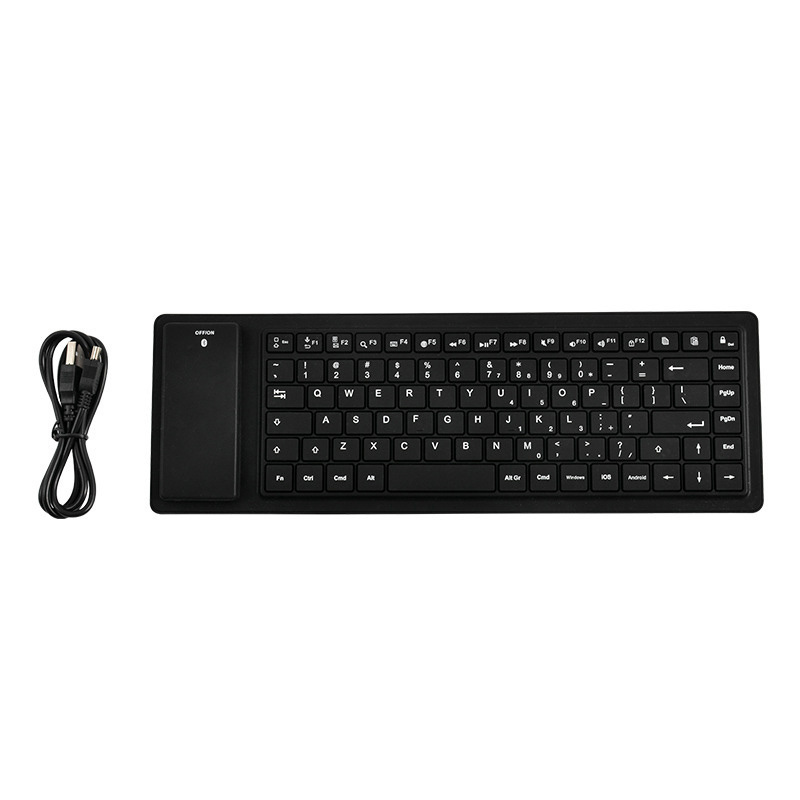 Computer Tablet Silicone Keyboards Waterproof Folding Keyboard Phone Available Easy to Carry Flexible Wireless Soft Keyboard