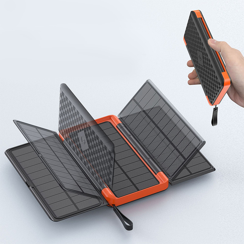 Wholesale Portable Emergency Powerbank Folding Wireless 20000mah Solar Power Station Charger For Mobile Phones