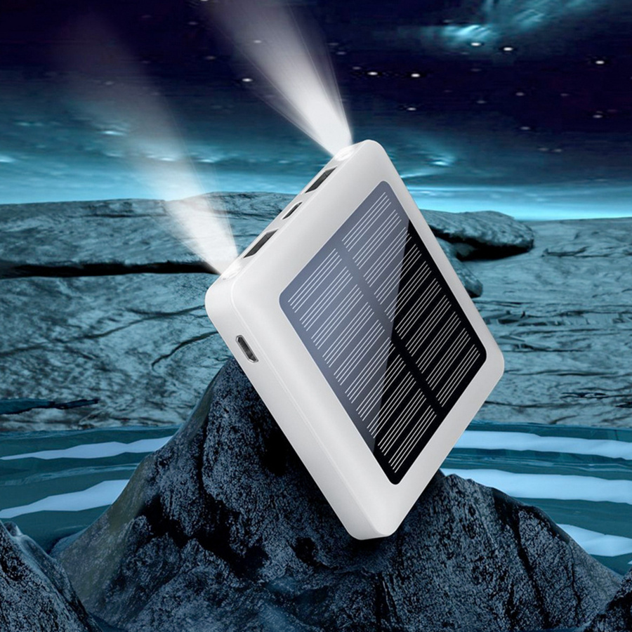 Portable Multi-functional Emergency Solar Mobile Power Supply 5000mah Large Capacity Thin and Light Mini Fast Charging Bank