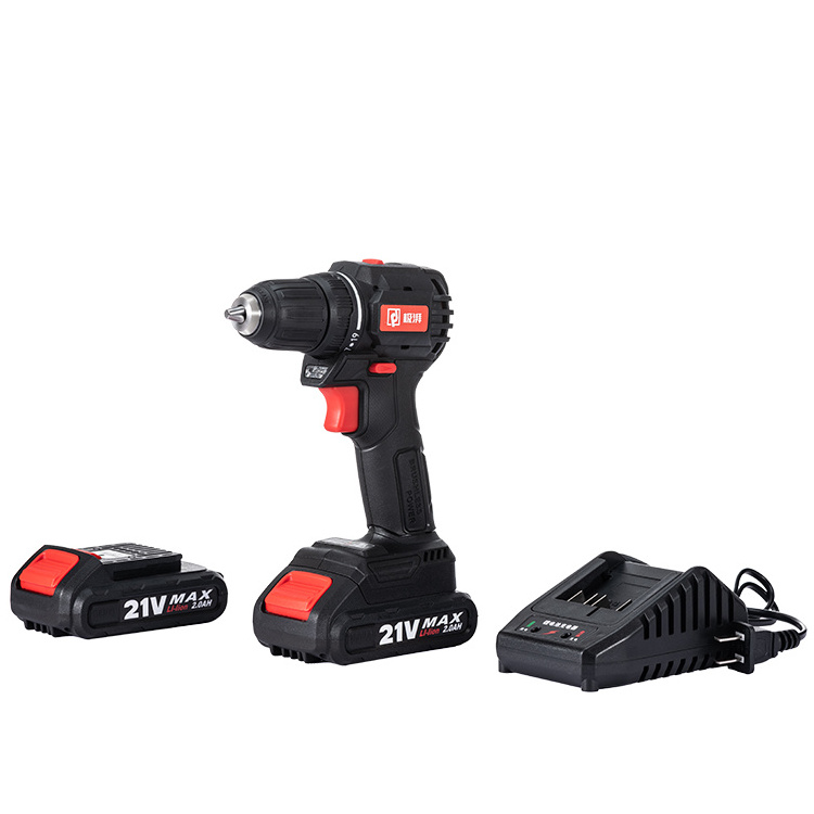 JP21 21V 3.0AH Two Speed High Drilling Performance Electric Lightweight Powerful Cordless Drill with Battery for Decoration