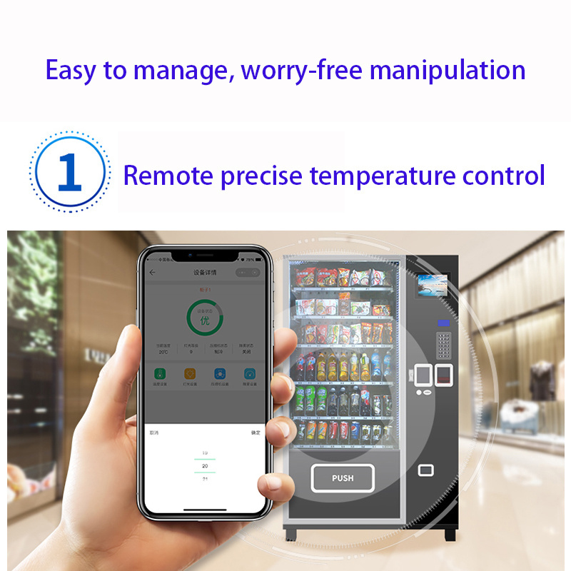 Customizable screen conveyor belt vending machine for snacks soft drink