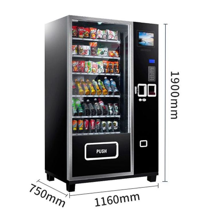 Customizable screen conveyor belt vending machine for snacks soft drink