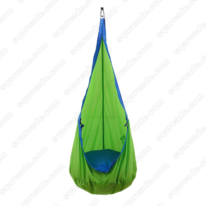 Outdoor kids pod swing chair sensory pocket hanging swing for kids seat hammock chair with inflatable pillow