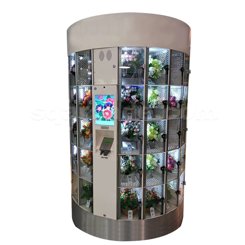 New Fresh Flower Vending Machine with Coin Operant Cash Pay High Quality Humidity and Temperature Controlled Vending Machine