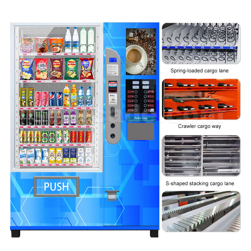 Automatic Health Street Chips Slim Tacos Snack American Coffee Credit Card And Cash Table Top Snack Vending Machine