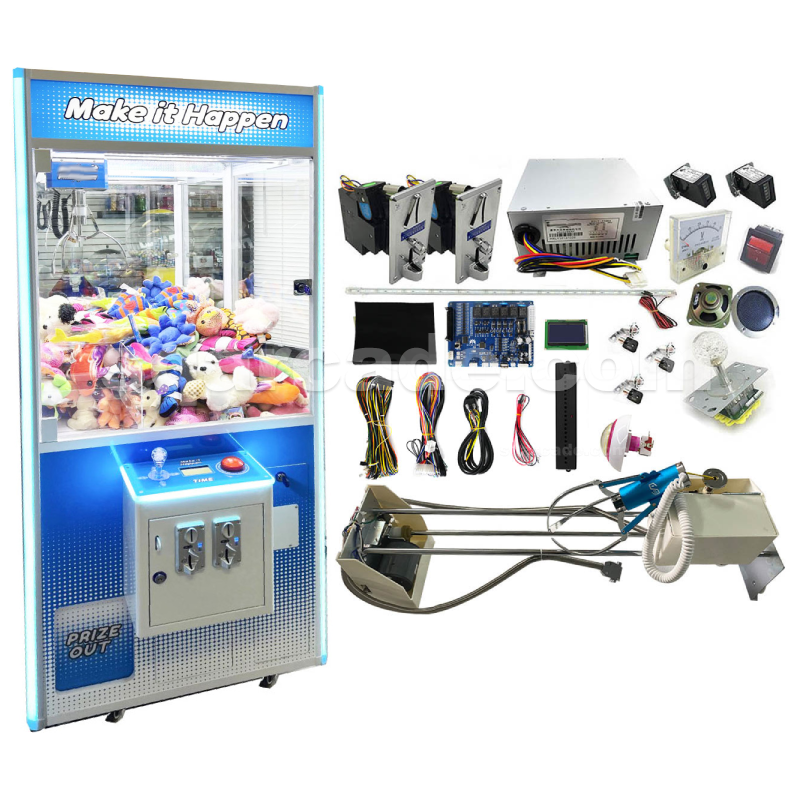 Coin Operated Lcd Screen Crane Human Claw Machine Diy Parts Full Set Arcade Prize Grabber Toys For Kids Mini Claw Machine Kit