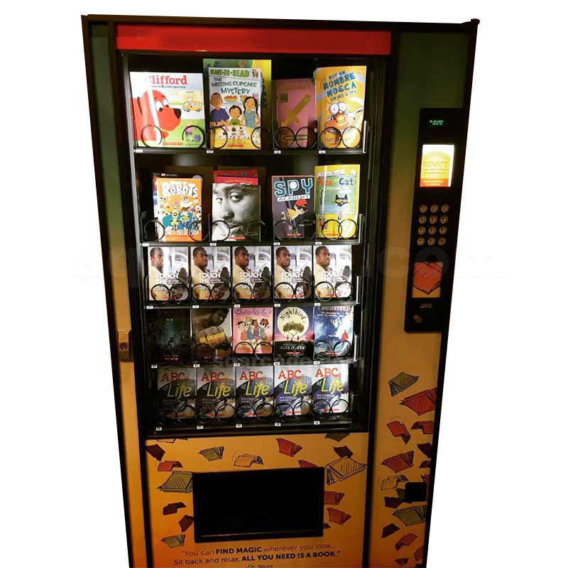 Support customization 24 Hours Self Sell Automatic Newspaper Library pen pencil note A Brief History of Book Vending Machines