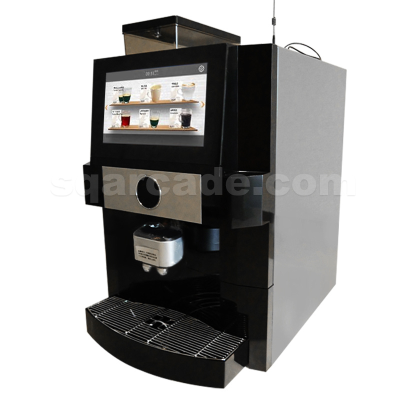 Hot selling office professional bean to cup touch screen Touch Screen automatic espresso machine tea and coffee vending machine