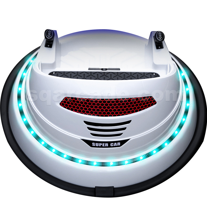 DIY Sticker Racing 6V Kids Toy Electric Ride Bumper Car with Remote Control LED Lights and 360 Degree Rotation 2 Driving Modes