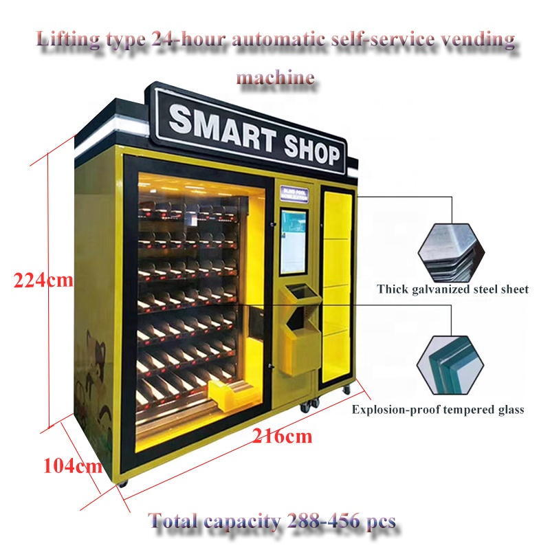 2021 business automatic self alcohol vending machine drink beauty cosmetic vending machine with elevator