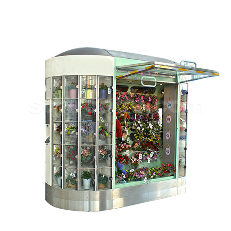 New Fresh Flower Vending Machine with Coin Operant Cash Pay High Quality Humidity and Temperature Controlled Vending Machine