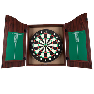 Indoor Game Unique Solid Wood Dartboard Cabinet for Paper Dart Board And Sisal Bristle target shooting Dart board