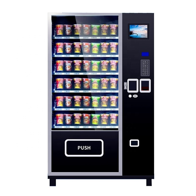 Coin Operated Noodle Vending Machine Water Dispenser Automatic Instant Ramen Pot Hot Cup Noodle Vending Machine