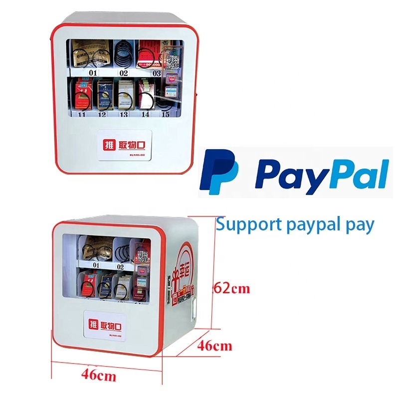 Scan code Paypal Pay 24 hour unmanned shop coconut beer milk bubble tea water small vending machine for sale