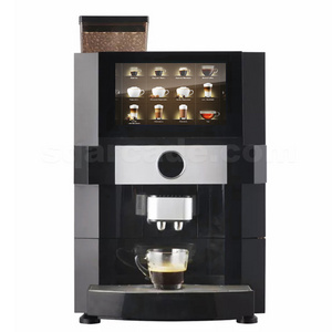 Professional one-touch fully automatic espresso cappuccino commercial cold hot table top coffee vending machine for office