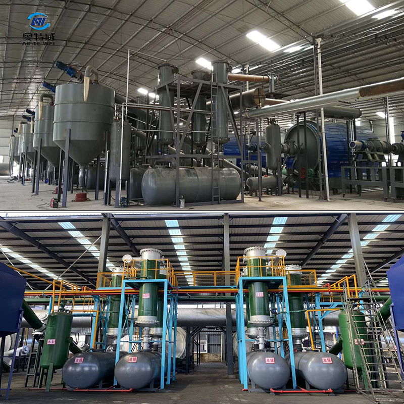 100kg-30tpd Waste Tire/Plastic/Oil Sludge Pyrolysis Plant Solid Waste to Fuel Oil Converter Engine Motor Pump Core Components