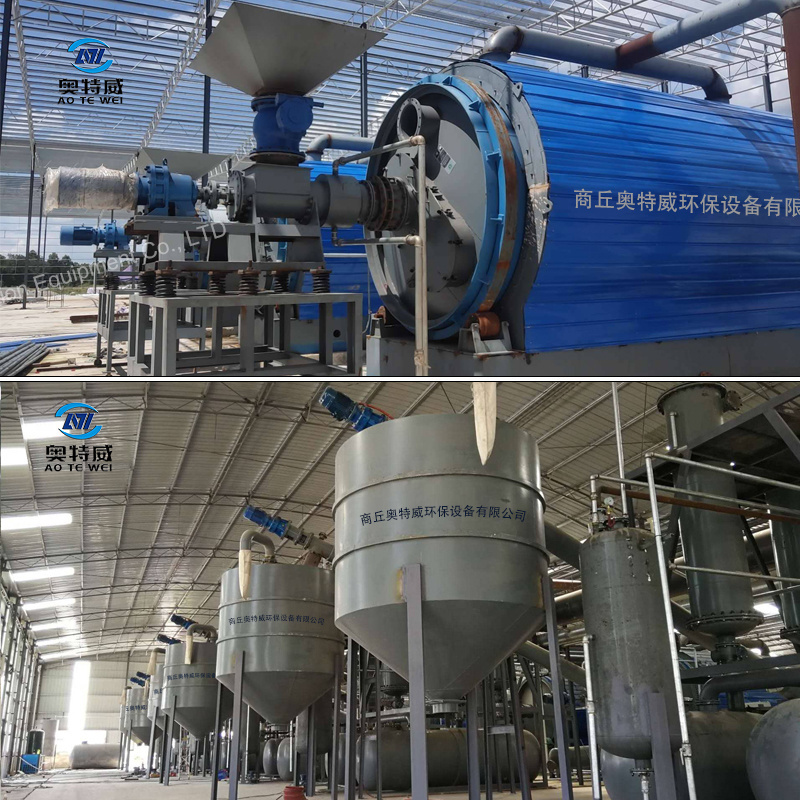 100kg-30tpd Waste Tire/Plastic/Oil Sludge Pyrolysis Plant Solid Waste to Fuel Oil Converter Engine Motor Pump Core Components