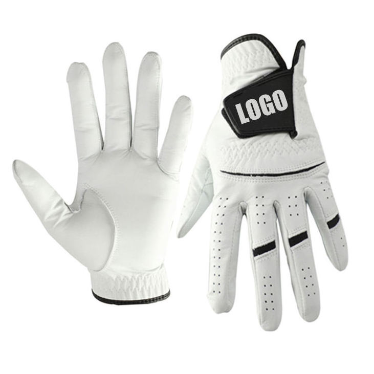 Full Cabretta Manufacturer Men's Color Packaging Wholesale Custom Cabretta Leather Golf Glove