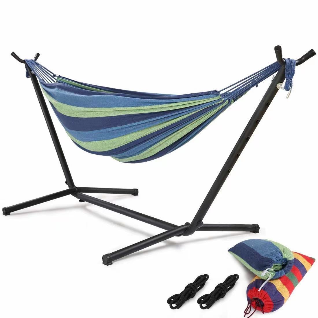 Polyester Portable Steel Portable Hammock swing chair stand with Stand for Outdoor Use