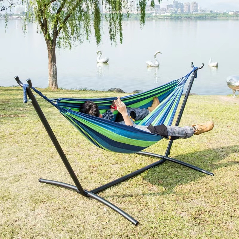 Polyester Portable Steel Portable Hammock swing chair stand with Stand for Outdoor Use