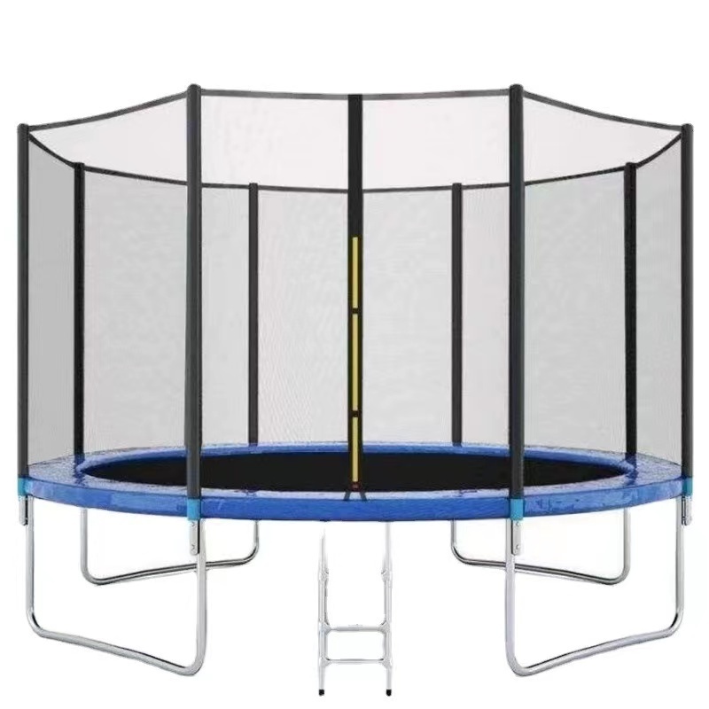 Kids Garden Round Large Trampoline With Enclosure Net Commercial Easy To Assemble With Safety Cover