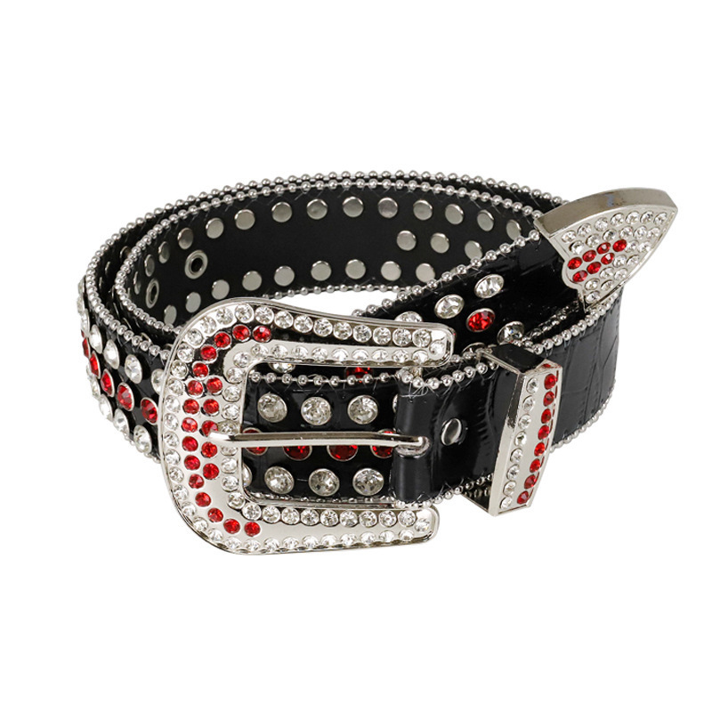 2024 Factory Custom Diamond Man Rhinestone Belt European and American Trend bb simon Rhinestone Woman Belts