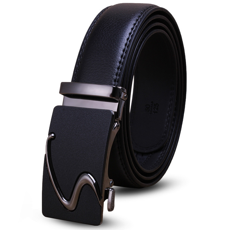 Wholesale Luxury Brand Men Buckle Belt Genuine Cow Leather Belt For Men Real Western Leather Belts With Laser Logo