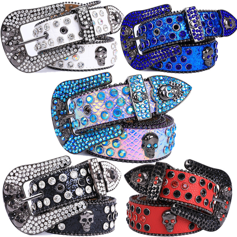 Wholesale BB Simon Belts Rhinestone Men Crystal Water Diamond Belt Western Rhinestone Crystal Belts For Women