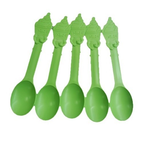 Custom Disposable 100% Compostable Corn Starch 6 Inch Icecream Spoon Plastic Mini Yogurt Ice Cream Scoop Cheese Spoon