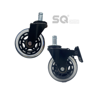 Good Price Furniture Office Chair 3 inch Transparent PU Swivel Caster Wheels