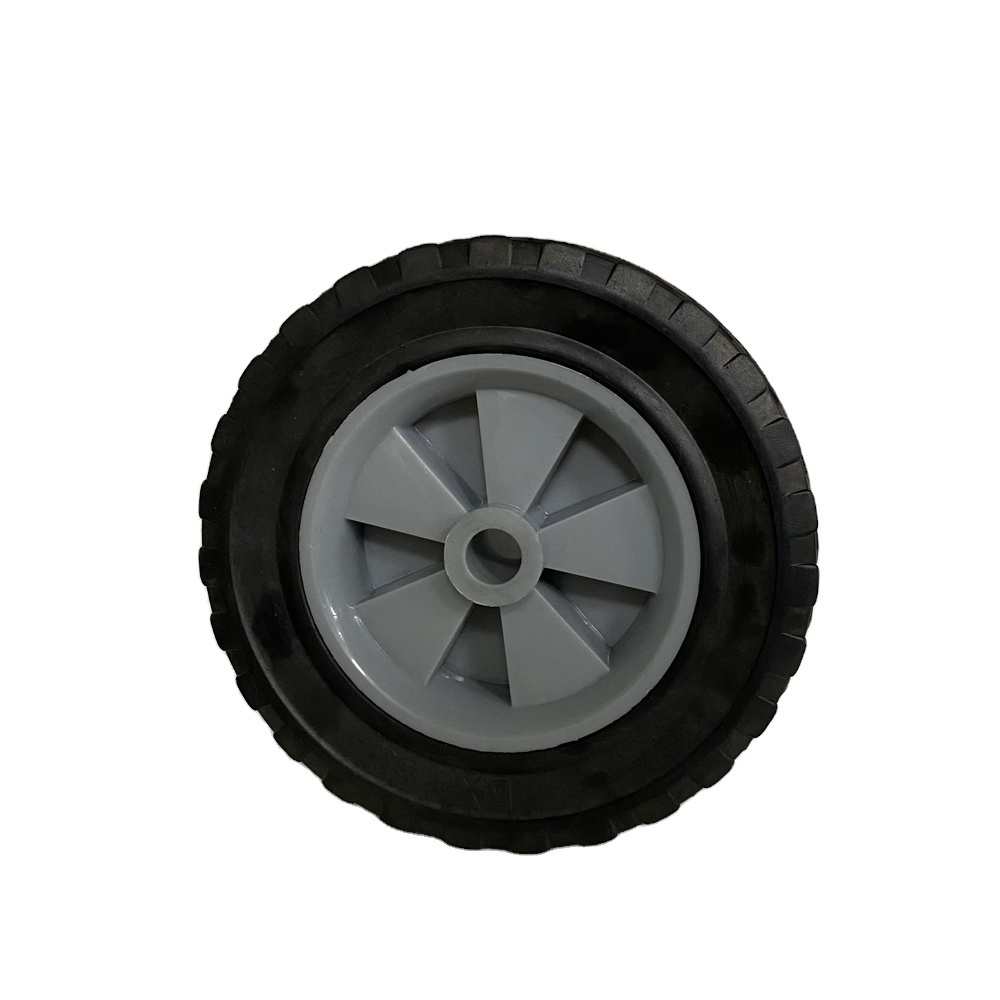 6''x1.5'' Semi Pneumatic Rubber Replacement Tire 6'' Plastic Wheel for lawn mover generator air compressor utility wagon cart