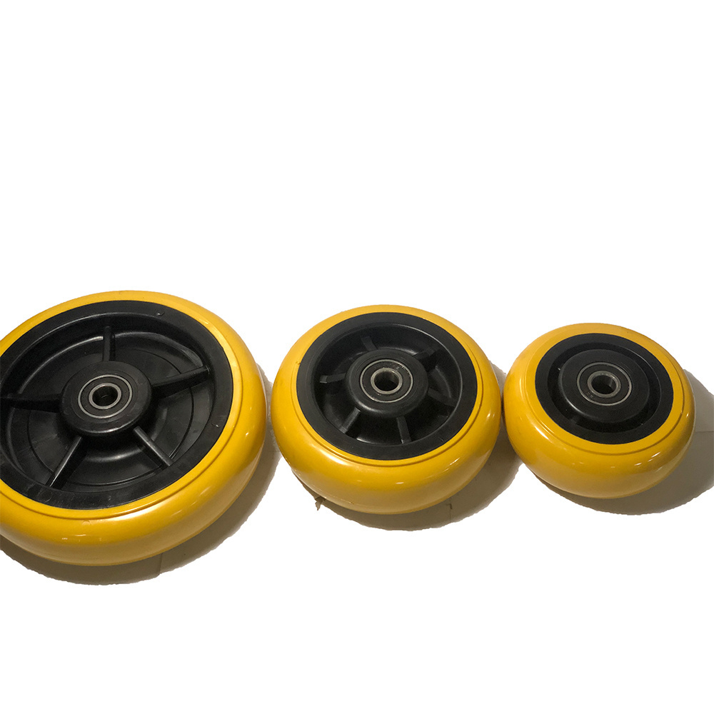 SQ Castor 4 5 6 8 inch PU on Polyamide Heavy duty Poly caster replacement wheels for Pipe Stake Truck