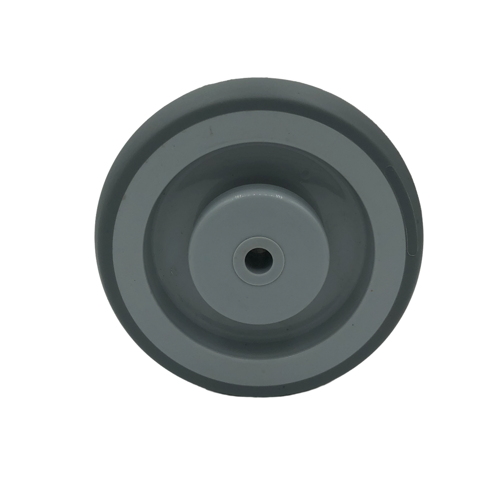 100 125mm Blue Thermoplastic Rubber Wheel for Industrial Caster 80kg Load Swivel TPR Wheels 4 5 inch for dollies