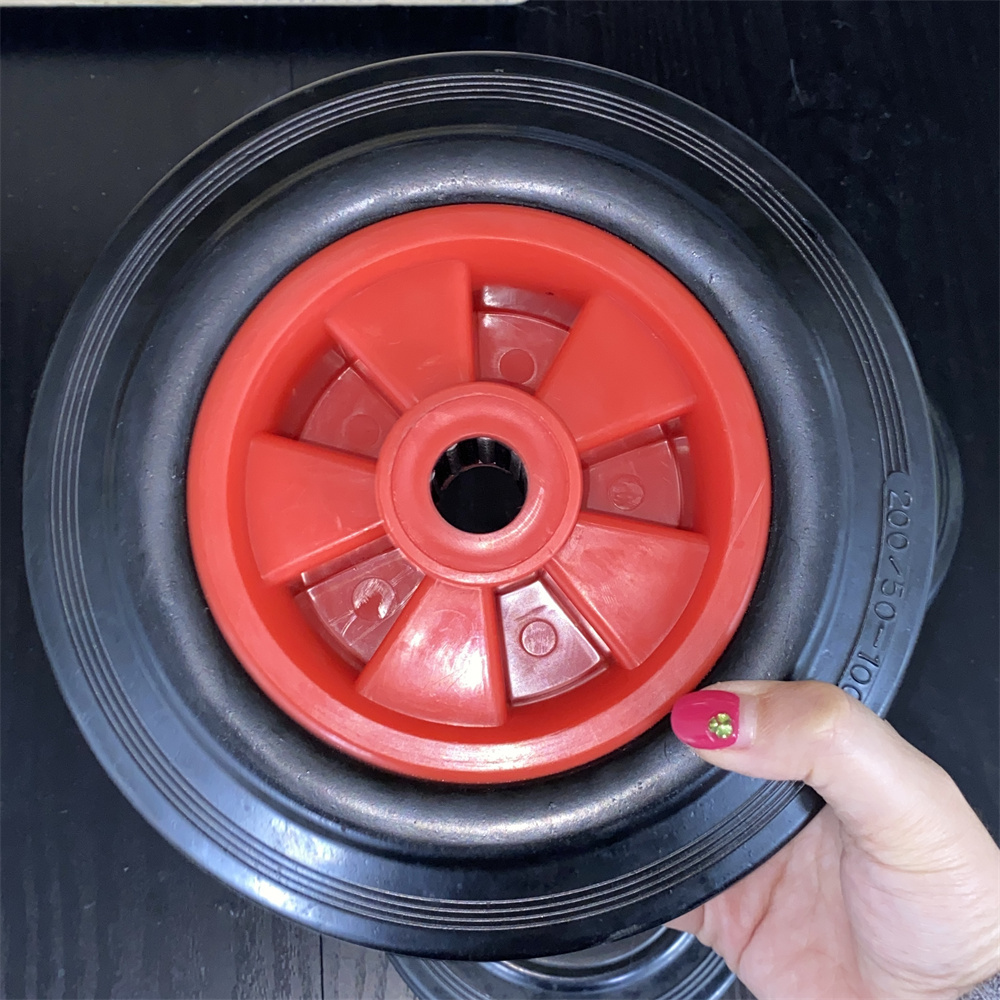 Black Wheel & Solid Rubber Tyre & Roller or Ball Bearing 160mm 6 Inch Fits Trailer Jockey Wheel