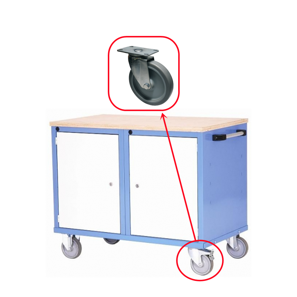 SQ 2 3 4Inch TPR Swivel Light Duty Industrial Caster Food Cart Caster Wheels small size PP Plate Casters for sevice cart